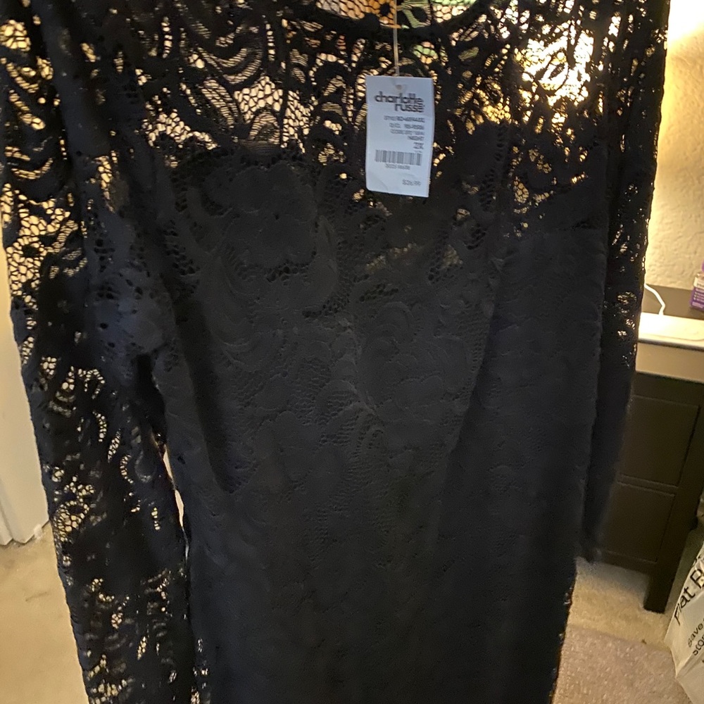 Black lace dress